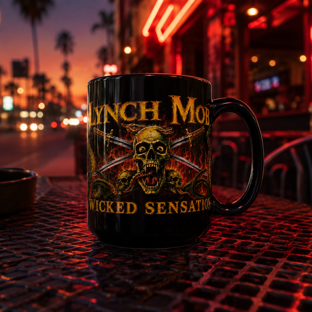 Lynch Mob Wicked Sensation – Officially Licensed 15 oz Black Collectible Coffee Mug