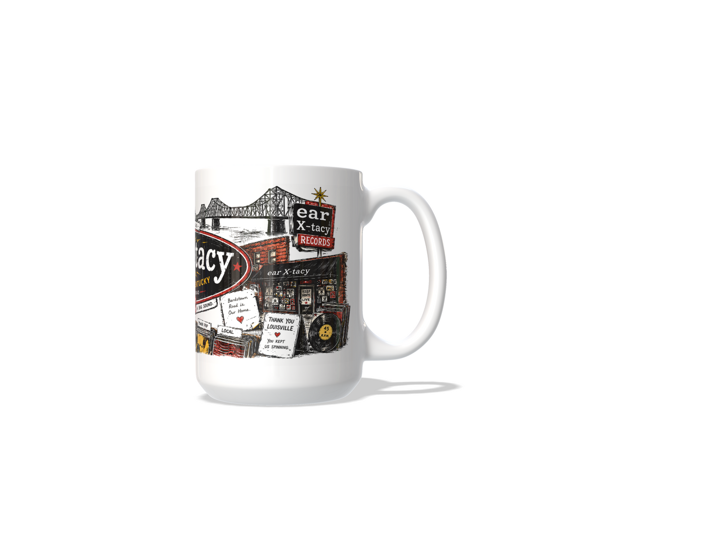 Ear XTacy Loiusville Records & Tapes Vintage 80s Rock Mug | Nostalgia