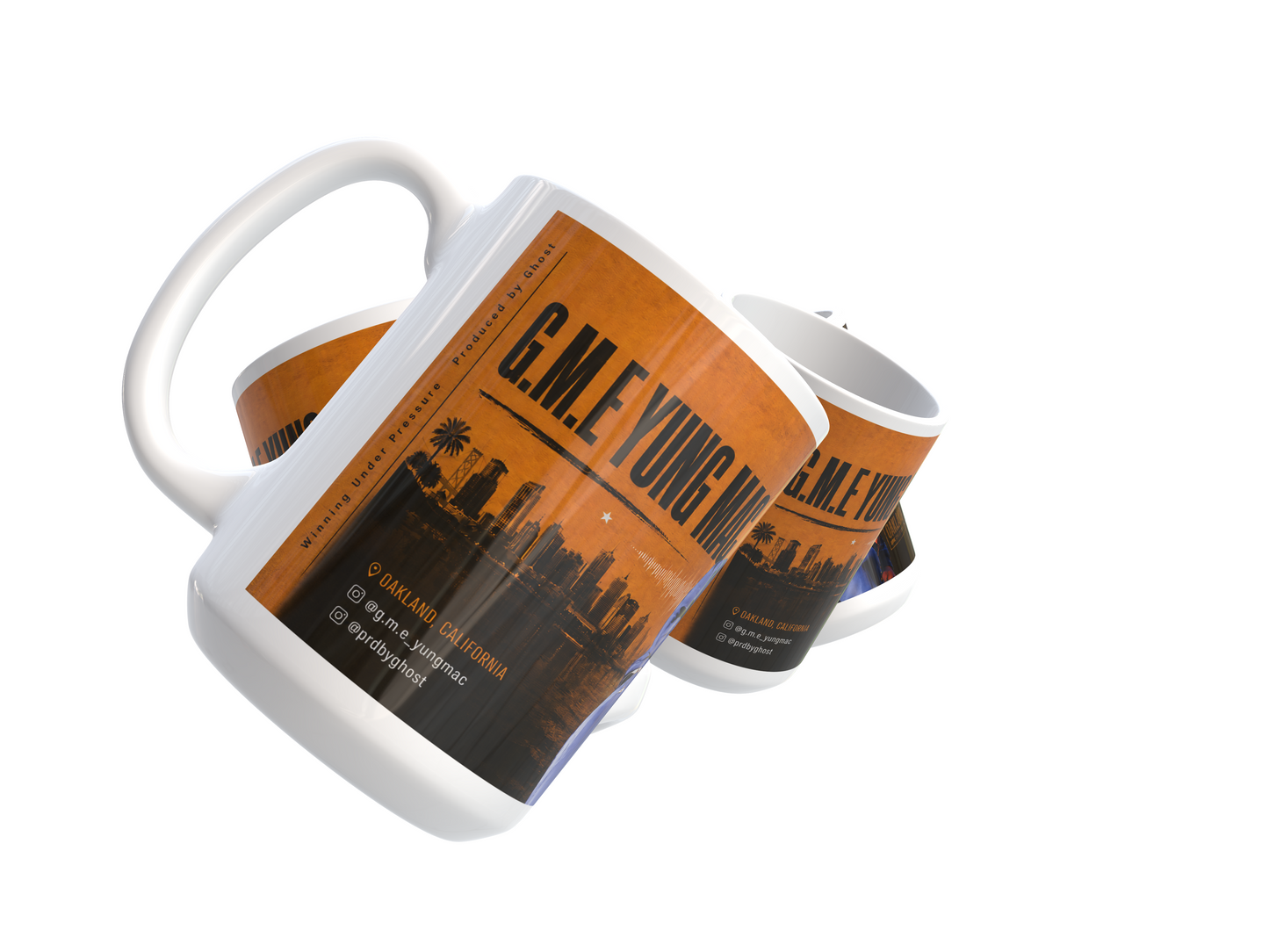 G.M.E Yung Mac “Winning Under Pressure” Artist Mug Officially Licensed 15 Ounce Tall Mug