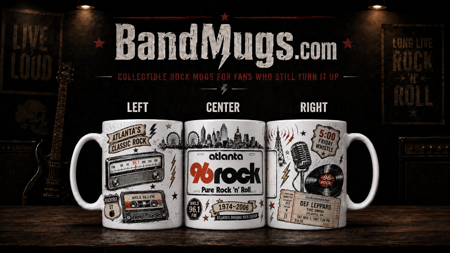 96 Rock Atlanta WKLS 96.1 FM Collectible Mug – 15 oz Classic Rock Radio Mug