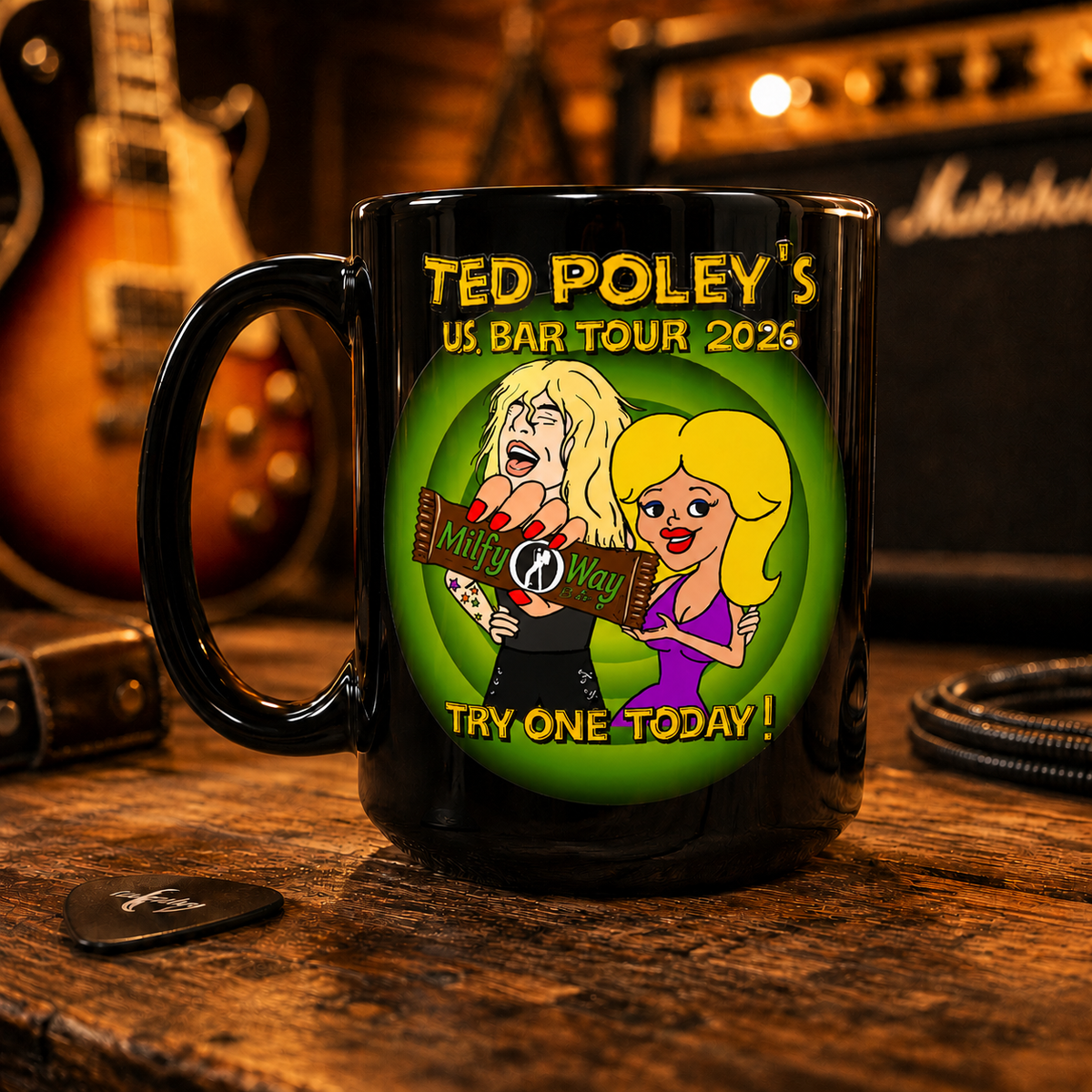 Ted Poley Officially Licensed 15 oz Collectible Coffee Mug