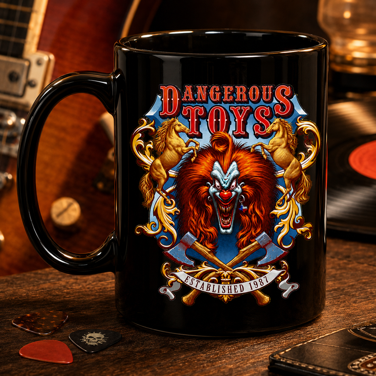 Dangerous Toys – Officially Licensed 15oz Black Coffee Mug