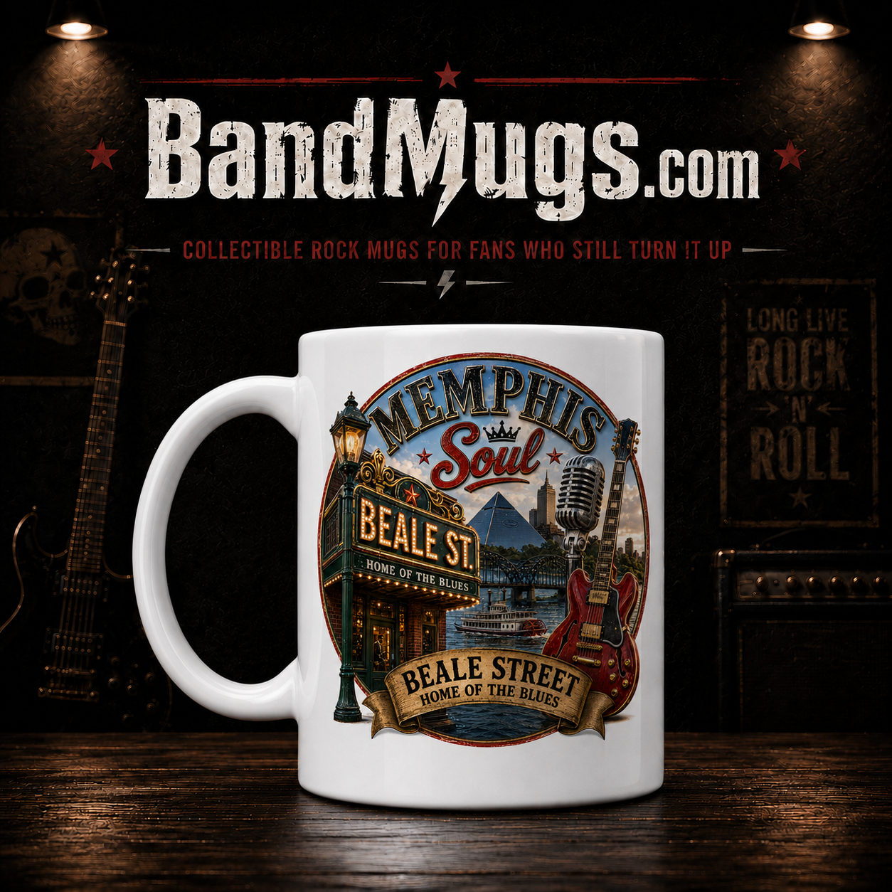 Memphis Soul Beale Street Mug – Vintage Music Landmark Coffee Cup