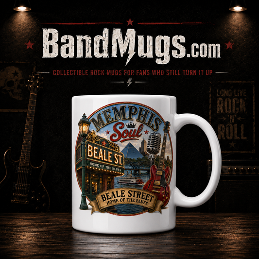 Memphis Soul Beale Street Mug – Vintage Music Landmark Coffee Cup
