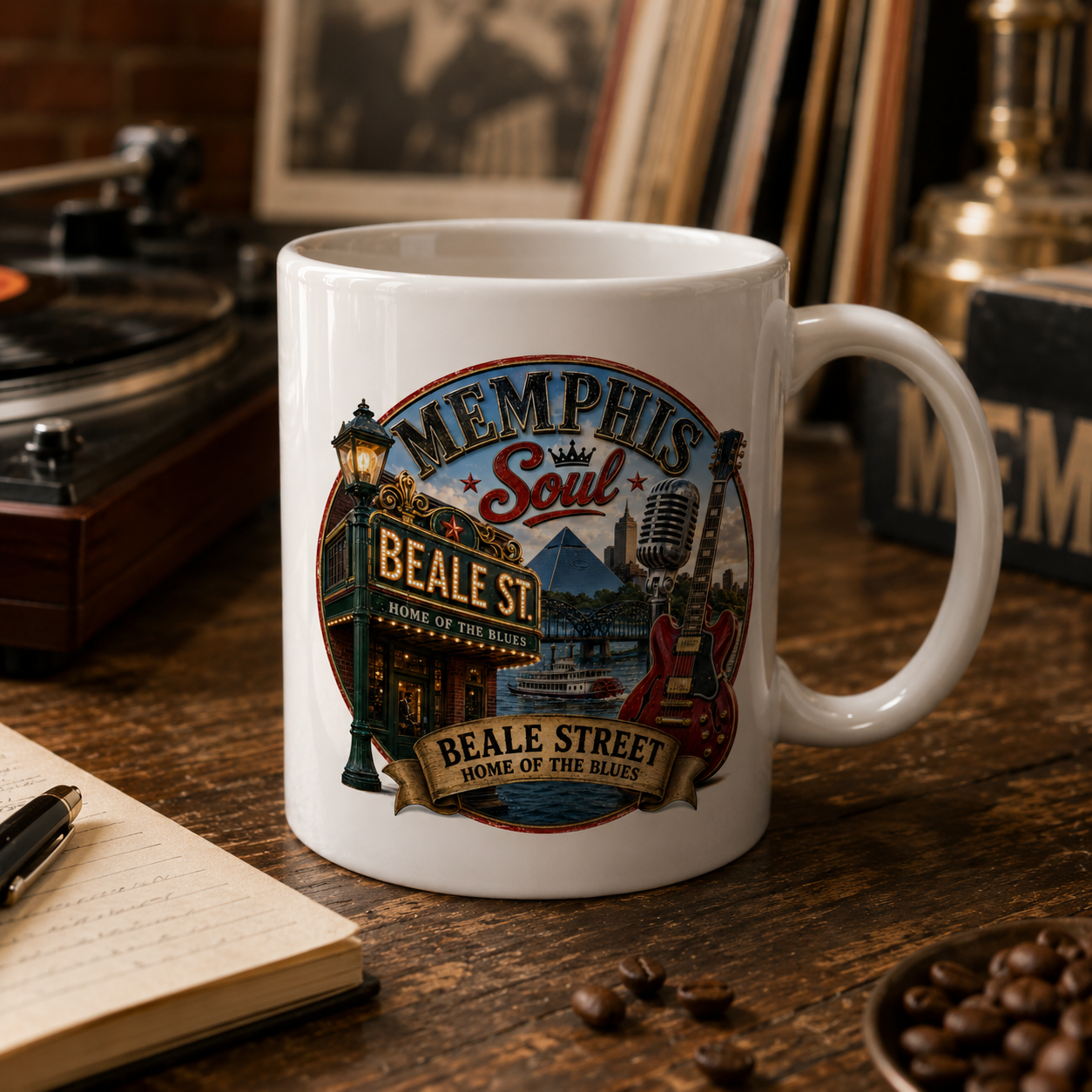 Memphis Soul Beale Street Mug – Vintage Music Landmark Coffee Cup