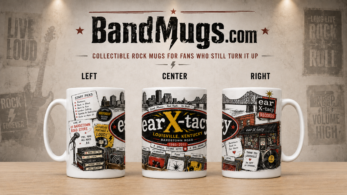 Ear XTacy Loiusville Records & Tapes Vintage 80s Rock Mug |  Nostalgia