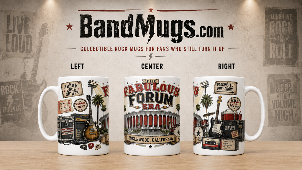 The Fabulous Forum Era Mug – Inglewood, California Arena Rock Concert Nostalgia 15 oz Coffee BandMugs.com