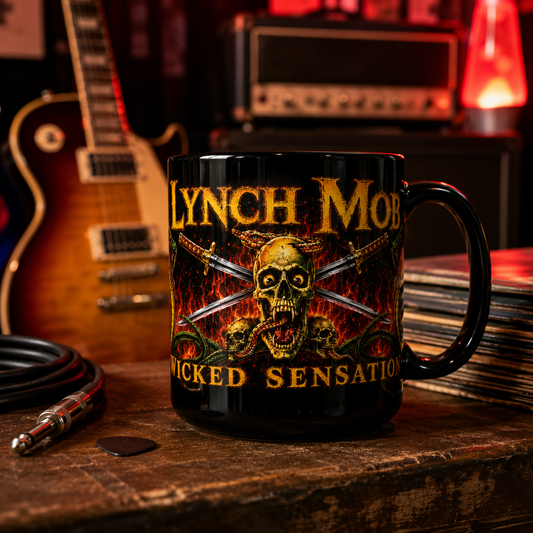 Lynch Mob Wicked Sensation – Officially Licensed 15 oz Black Collectible Coffee Mug