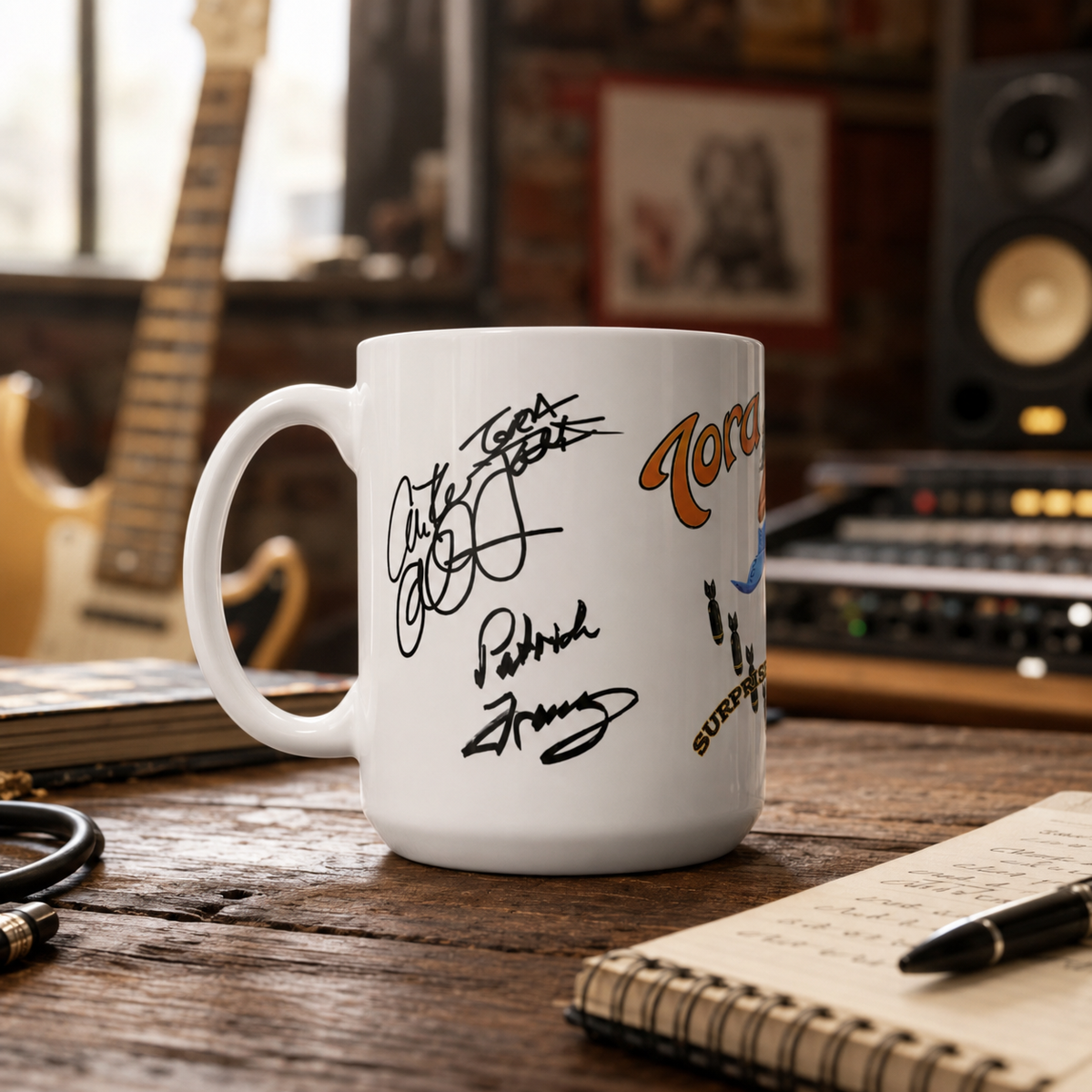 Tora Tora “Surprise Attack” Officially Licensed Full-Band Merchandise Signature Coffee Mug