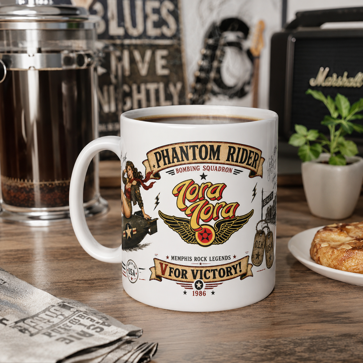 Tora Tora “Surprise Attack” Officially Licensed Full-Band Merchandise Signature Coffee Mug