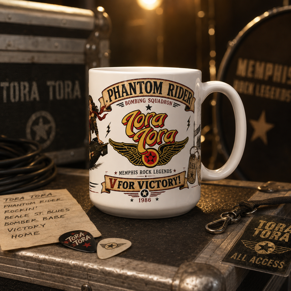 Tora Tora “Surprise Attack” Officially Licensed Full-Band Merchandise Signature Coffee Mug