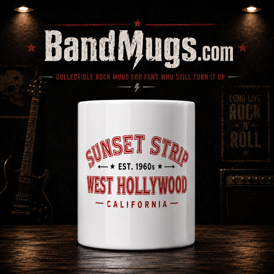 Sunset Strip West Hollywood Rock Mug – 15 oz Retro California Rock Souvenir Mug 2