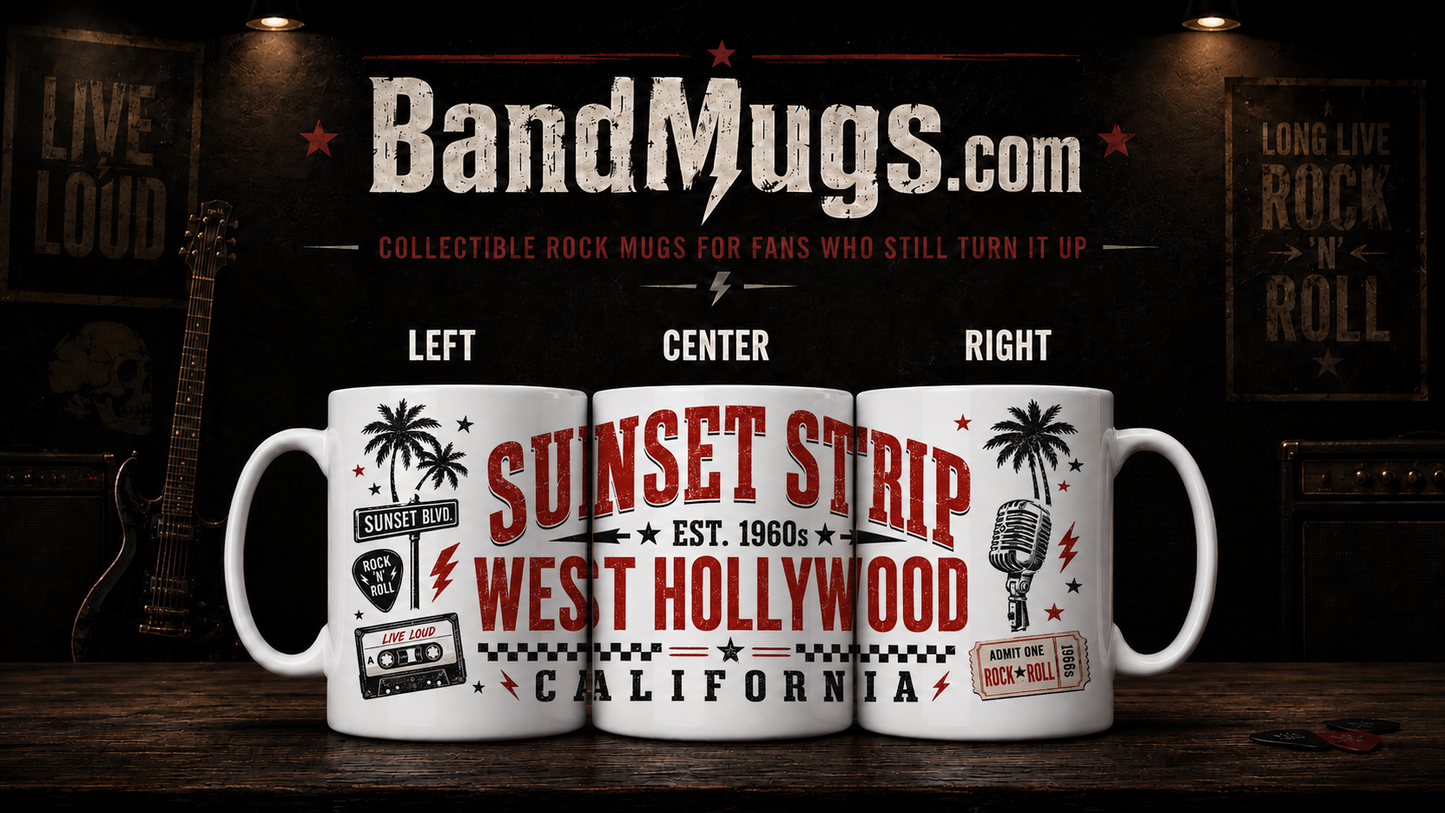 Sunset Strip West Hollywood Rock Mug – 15 oz Retro California Rock Souvenir Mug 3