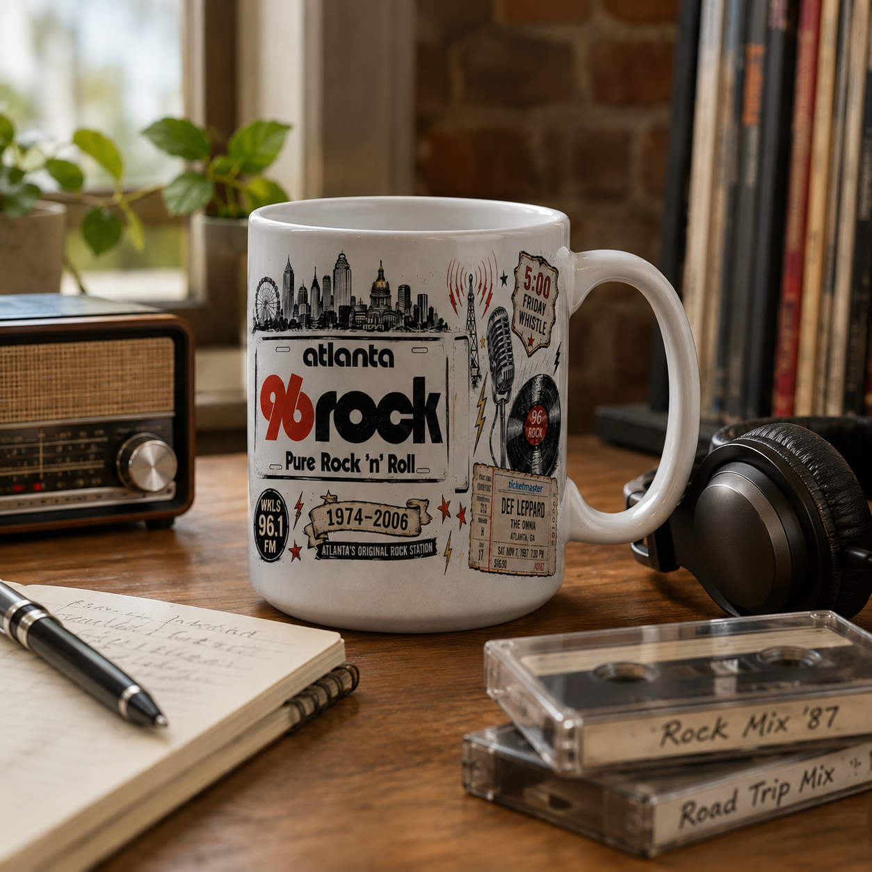 96 Rock Atlanta WKLS 96.1 FM Collectible Mug – 15 oz Classic Rock Radio Mug