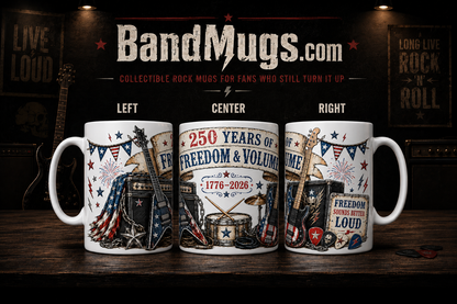 Loud and Proud 250 Years of Freedom & Volume 15 oz Rock Mug