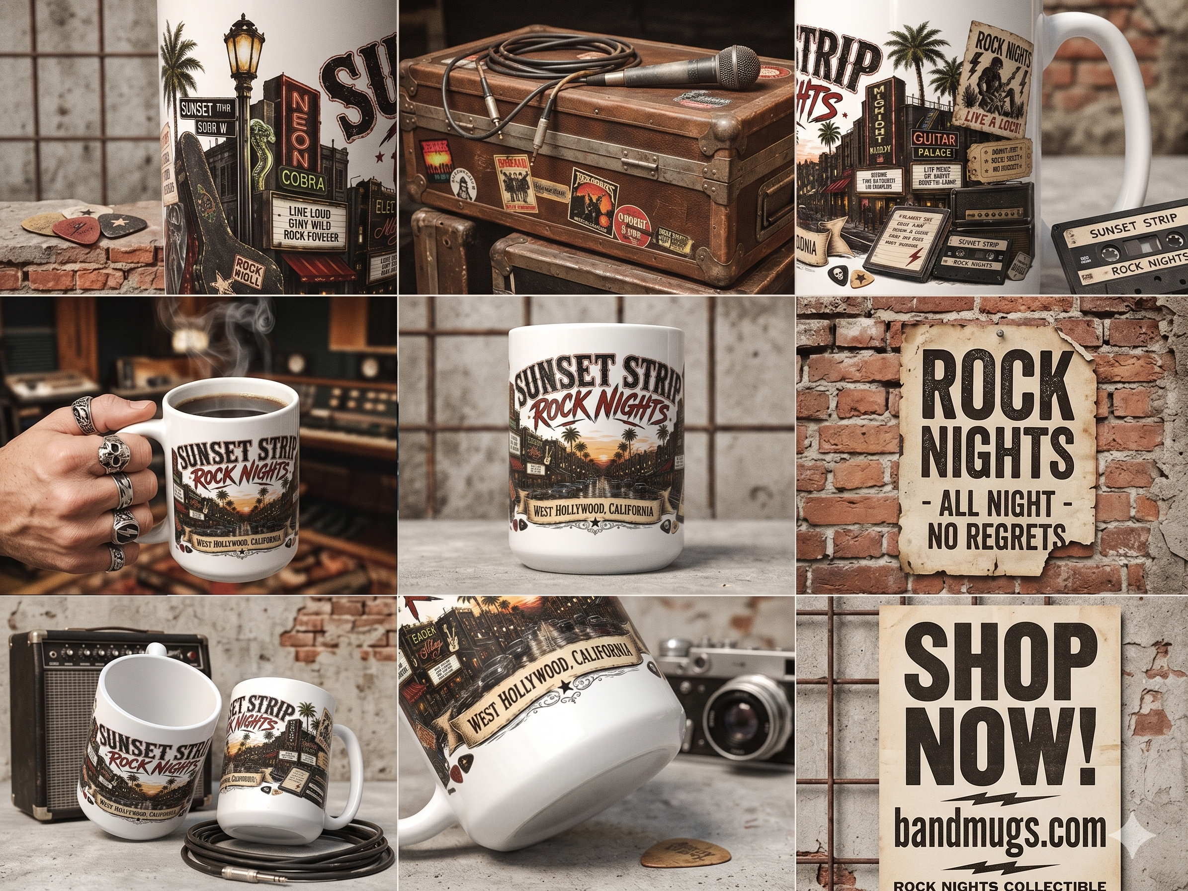 Sunset Strip Rock Nights Mug – West Hollywood Classic Rock 15 oz Collectible Coffee Mug