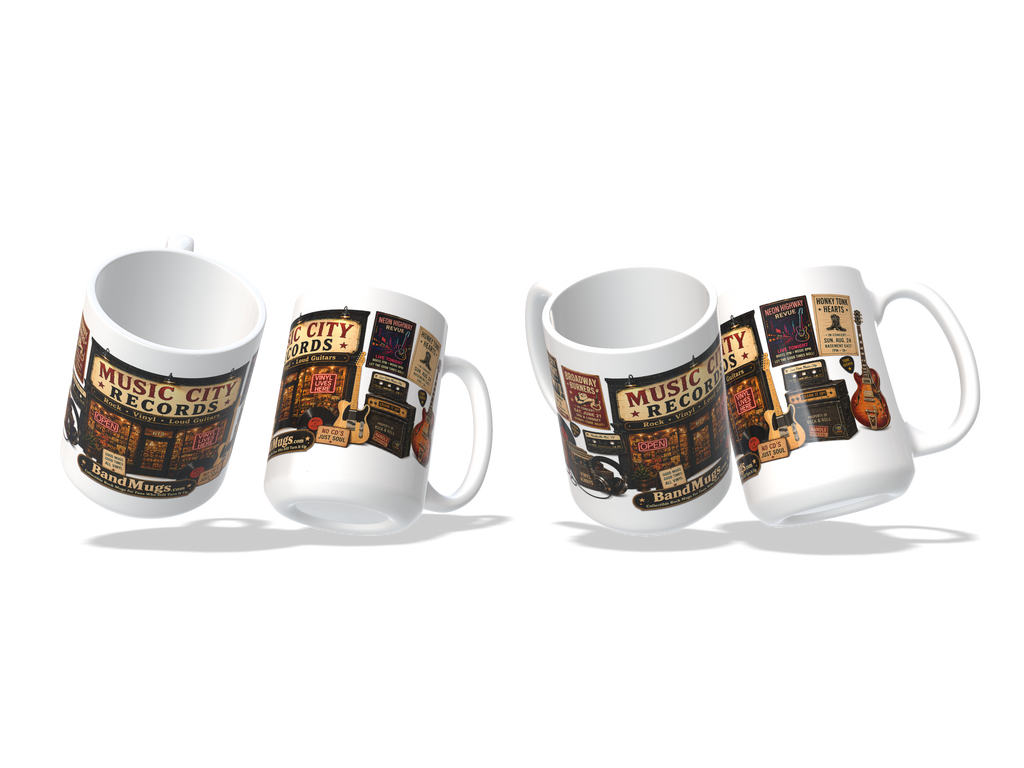 Boston Sound Records 15 oz Mug – Classic Rock Record Shop Coffee Mug