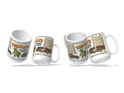 Turtle's Records & Tapes Vintage 80s Rock Mug | Atlanta Nostalgia