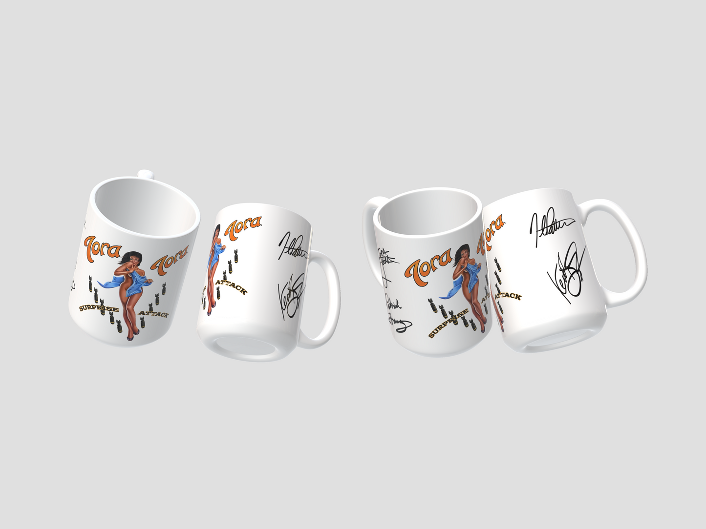 Tora Tora “Surprise Attack” Officially Licensed Full-Band Signature Collectible Mug