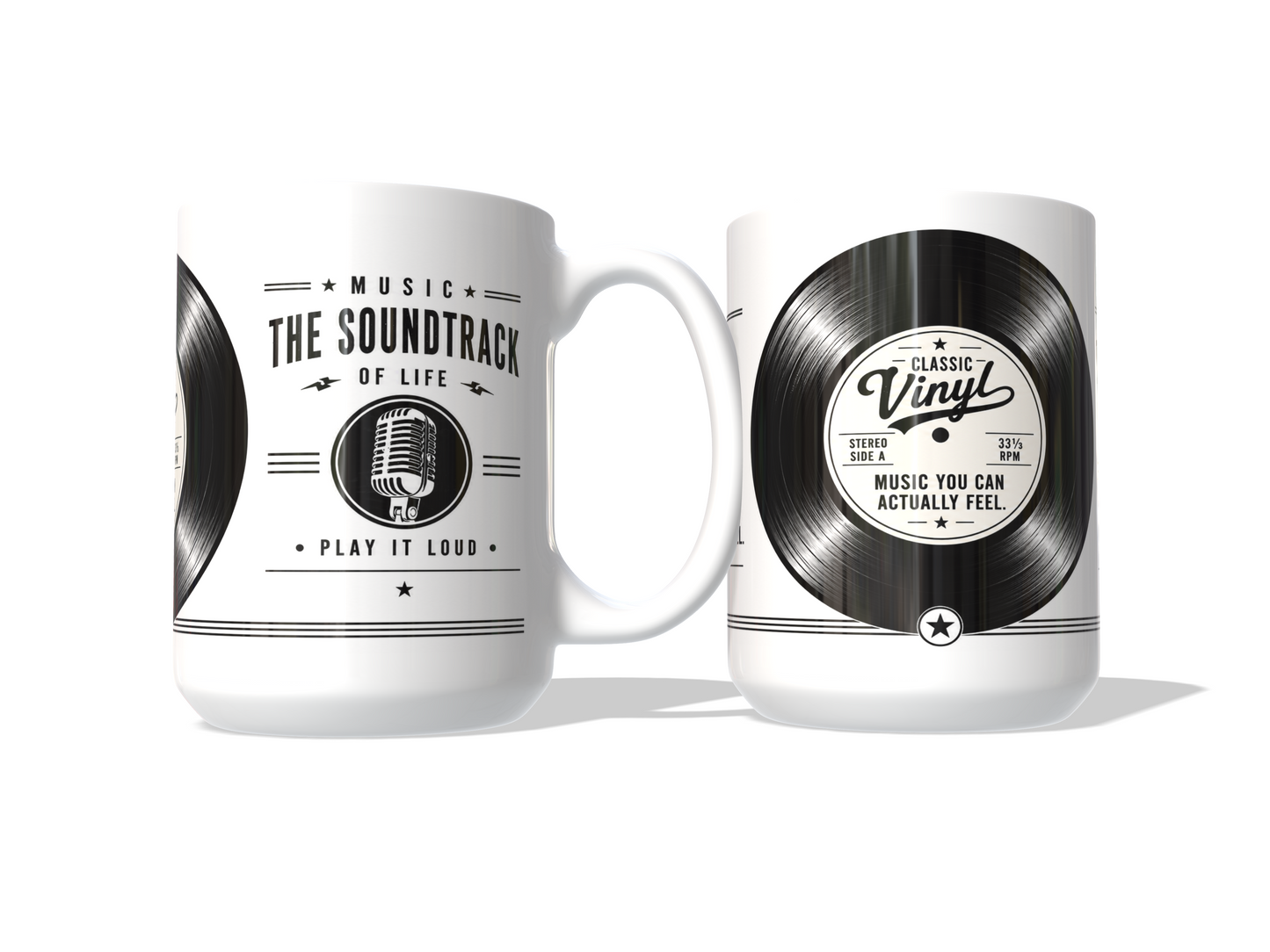 Classic Vinyl – “Music You Can Actually Feel” Collectible Coffee Mug 33 1/3