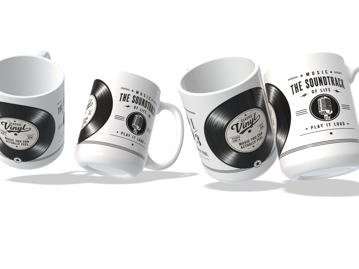 Classic Vinyl – “Music You Can Actually Feel” Collectible Coffee Mug 33 1/3