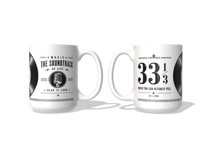 Classic Vinyl – “Music You Can Actually Feel” Collectible Coffee Mug 33 1/3
