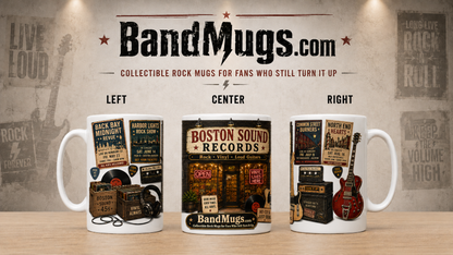 Boston Sound Records 15 oz Mug – Classic Rock Record Shop Coffee Mug